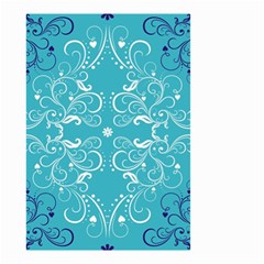 Repeatable Patterns Shutterstock Blue Leaf Heart Love Small Garden Flag (two Sides)