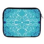 Repeatable Patterns Shutterstock Blue Leaf Heart Love Apple iPad 2/3/4 Zipper Cases Front