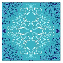 Repeatable Patterns Shutterstock Blue Leaf Heart Love Large Satin Scarf (square)