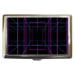 Retro Neon Grid Squares And Circle Pop Loop Motion Background Plaid Purple Cigarette Money Cases by Mariart