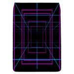 Retro Neon Grid Squares And Circle Pop Loop Motion Background Plaid Purple Flap Covers (L)  Front