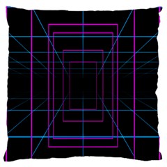 Retro Neon Grid Squares And Circle Pop Loop Motion Background Plaid Purple Standard Flano Cushion Case (two Sides) by Mariart