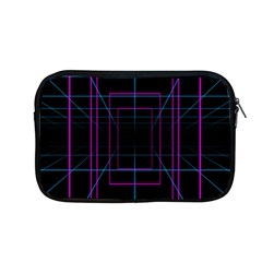 Retro Neon Grid Squares And Circle Pop Loop Motion Background Plaid Purple Apple Macbook Pro 13  Zipper Case by Mariart