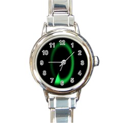 Rotating Ring Loading Circle Various Colors Loop Motion Green Round Italian Charm Watch by Mariart