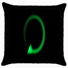 Rotating Ring Loading Circle Various Colors Loop Motion Green Throw Pillow Case (black) by Mariart