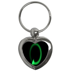 Rotating Ring Loading Circle Various Colors Loop Motion Green Key Chains (heart)  by Mariart