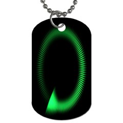 Rotating Ring Loading Circle Various Colors Loop Motion Green Dog Tag (two Sides)