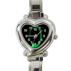 Rotating Ring Loading Circle Various Colors Loop Motion Green Heart Italian Charm Watch