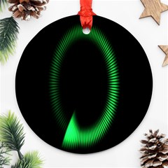 Rotating Ring Loading Circle Various Colors Loop Motion Green Round Ornament (two Sides) by Mariart