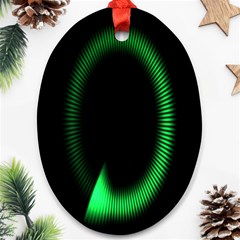 Rotating Ring Loading Circle Various Colors Loop Motion Green Oval Ornament (two Sides) by Mariart