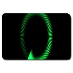 Rotating Ring Loading Circle Various Colors Loop Motion Green Large Doormat  by Mariart