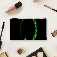 Rotating Ring Loading Circle Various Colors Loop Motion Green Cosmetic Bag (small)  by Mariart