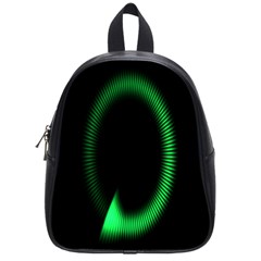 Rotating Ring Loading Circle Various Colors Loop Motion Green School Bag (small)