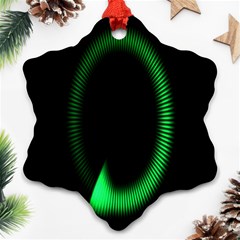 Rotating Ring Loading Circle Various Colors Loop Motion Green Ornament (snowflake) by Mariart