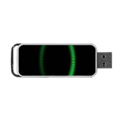 Rotating Ring Loading Circle Various Colors Loop Motion Green Portable Usb Flash (one Side) by Mariart