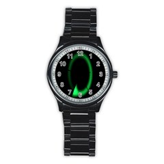 Rotating Ring Loading Circle Various Colors Loop Motion Green Stainless Steel Round Watch by Mariart