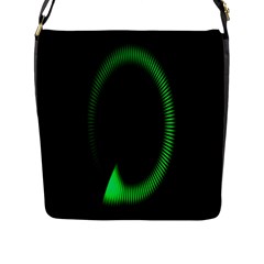 Rotating Ring Loading Circle Various Colors Loop Motion Green Flap Messenger Bag (l)  by Mariart