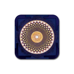 Sahasrara Blue Rubber Coaster (square)  by Mariart