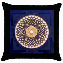 Sahasrara Blue Throw Pillow Case (black) by Mariart