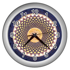 Sahasrara Blue Wall Clocks (silver) 