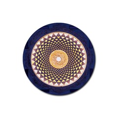 Sahasrara Blue Rubber Coaster (round) 