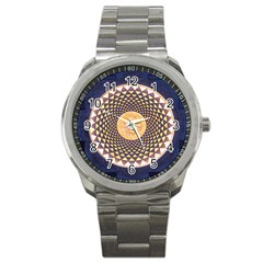 Sahasrara Blue Sport Metal Watch by Mariart