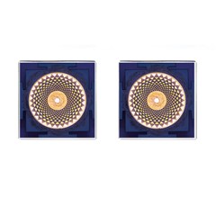 Sahasrara Blue Cufflinks (square)