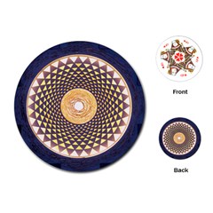 Sahasrara Blue Playing Cards (round)  by Mariart