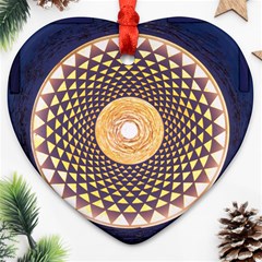 Sahasrara Blue Heart Ornament (two Sides) by Mariart