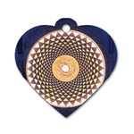 Sahasrara Blue Dog Tag Heart (One Side) Front