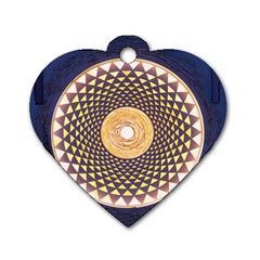 Sahasrara Blue Dog Tag Heart (two Sides)