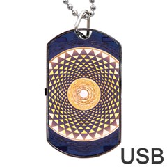 Sahasrara Blue Dog Tag Usb Flash (one Side)