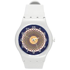 Sahasrara Blue Round Plastic Sport Watch (m)