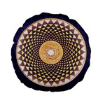 Sahasrara Blue Standard 15  Premium Round Cushions Back