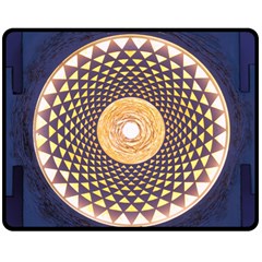 Sahasrara Blue Double Sided Fleece Blanket (medium)  by Mariart