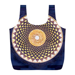 Sahasrara Blue Full Print Recycle Bags (l)  by Mariart