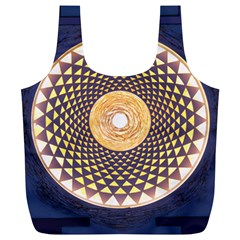 Sahasrara Blue Full Print Recycle Bags (l)  by Mariart