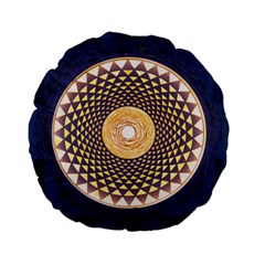 Sahasrara Blue Standard 15  Premium Flano Round Cushions