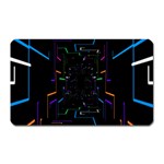 Seamless 3d Animation Digital Futuristic Tunnel Path Color Changing Geometric Electrical Line Zoomin Magnet (Rectangular) Front