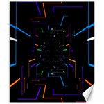 Seamless 3d Animation Digital Futuristic Tunnel Path Color Changing Geometric Electrical Line Zoomin Canvas 8  x 10  8.15 x9.66  Canvas - 1