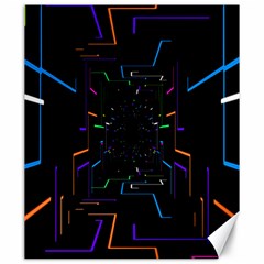 Seamless 3d Animation Digital Futuristic Tunnel Path Color Changing Geometric Electrical Line Zoomin Canvas 20  X 24   by Mariart