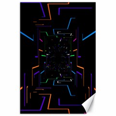 Seamless 3d Animation Digital Futuristic Tunnel Path Color Changing Geometric Electrical Line Zoomin Canvas 20  X 30  