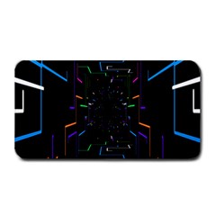 Seamless 3d Animation Digital Futuristic Tunnel Path Color Changing Geometric Electrical Line Zoomin Medium Bar Mats by Mariart