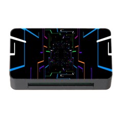 Seamless 3d Animation Digital Futuristic Tunnel Path Color Changing Geometric Electrical Line Zoomin Memory Card Reader With Cf