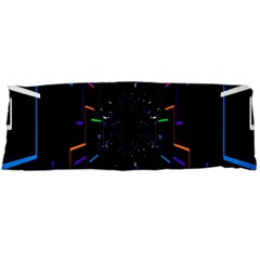 Seamless 3d Animation Digital Futuristic Tunnel Path Color Changing Geometric Electrical Line Zoomin Body Pillow Case (dakimakura) by Mariart