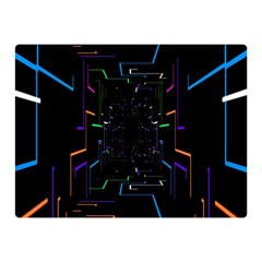 Seamless 3d Animation Digital Futuristic Tunnel Path Color Changing Geometric Electrical Line Zoomin Double Sided Flano Blanket (mini)  by Mariart