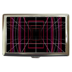 Retro Neon Grid Squares And Circle Pop Loop Motion Background Plaid Cigarette Money Cases by Mariart