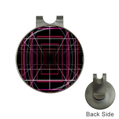 Retro Neon Grid Squares And Circle Pop Loop Motion Background Plaid Hat Clips With Golf Markers