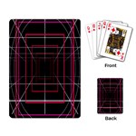 Retro Neon Grid Squares And Circle Pop Loop Motion Background Plaid Playing Card Back