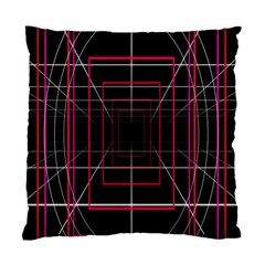 Retro Neon Grid Squares And Circle Pop Loop Motion Background Plaid Standard Cushion Case (one Side)